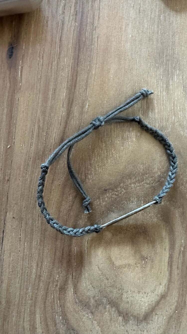 SB & CO. Be The Light Sterling Silver 925 Braided Cord Friendship Bracelet